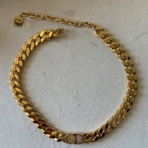 Christian Dior Gold Choker Necklace